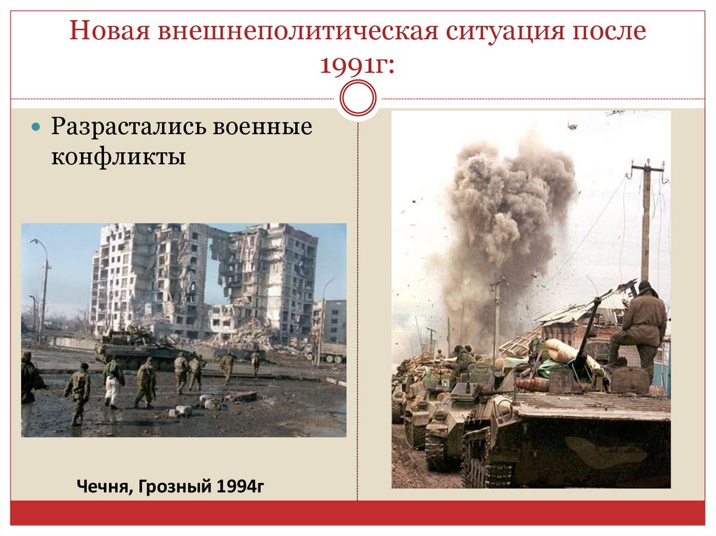 Новая внешнеполитическая ситуация после 1991г: