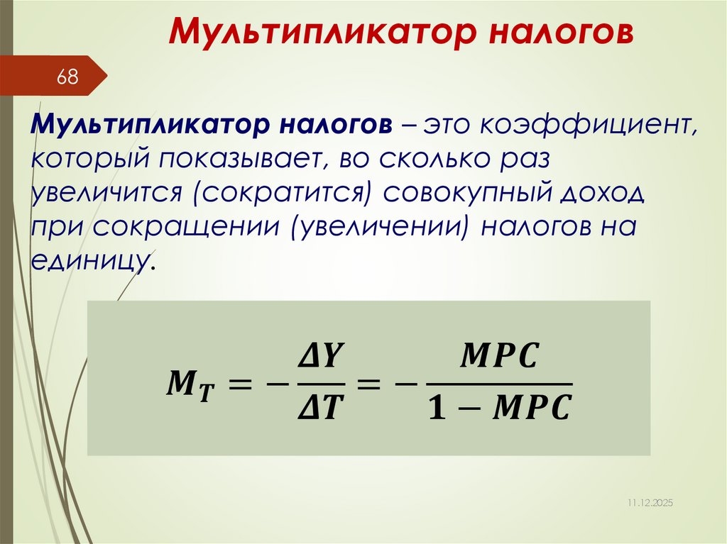 Мультипликатор налогов