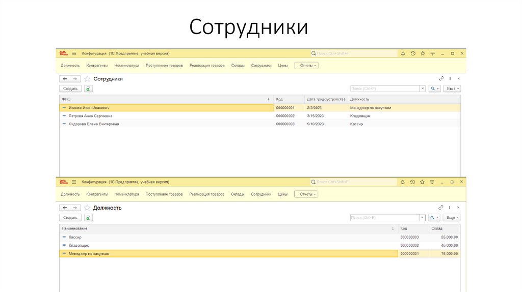 Сотрудники