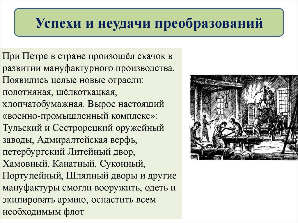 Успехи и неудачи преобразований