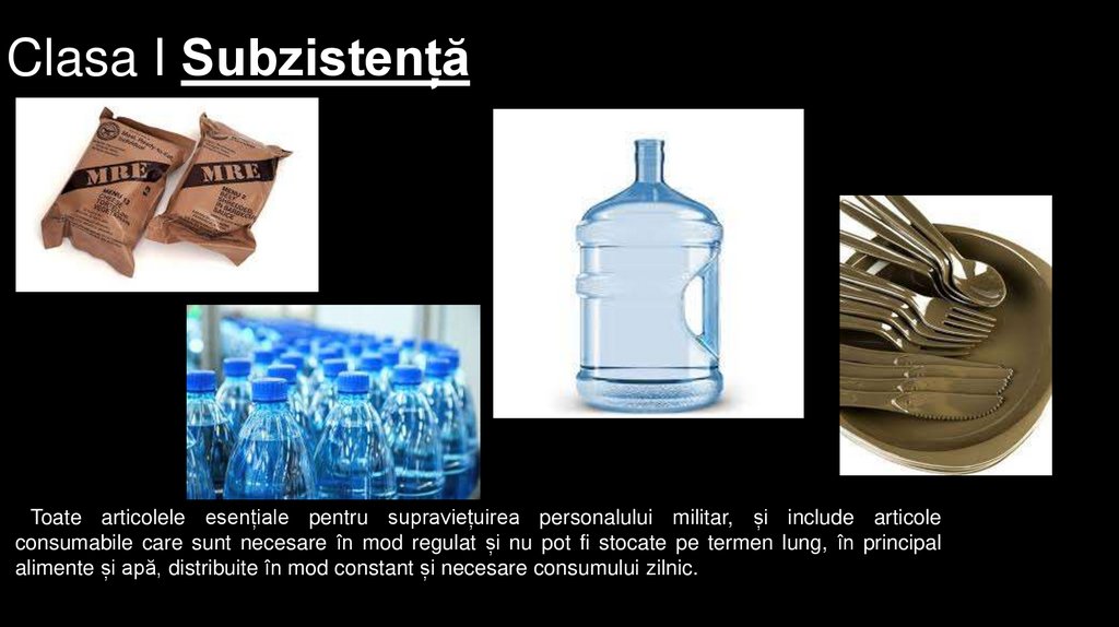 Clasa I Subzistență