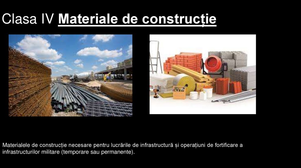 Clasa IV Materiale de construcție