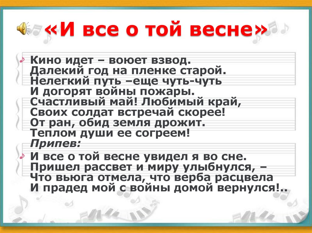 «И все о той весне»