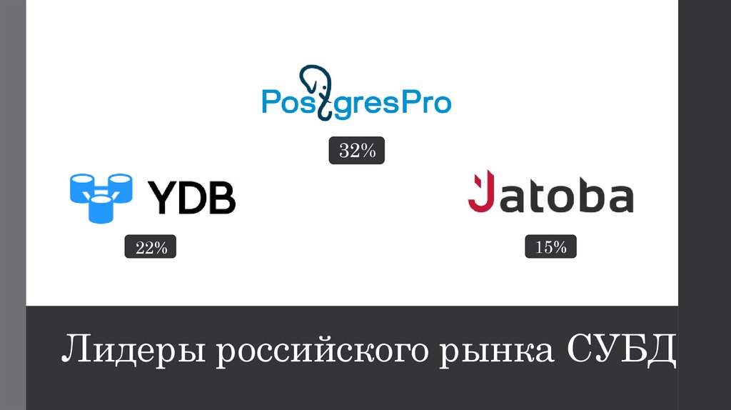 Лидеры российского рынка СУБД