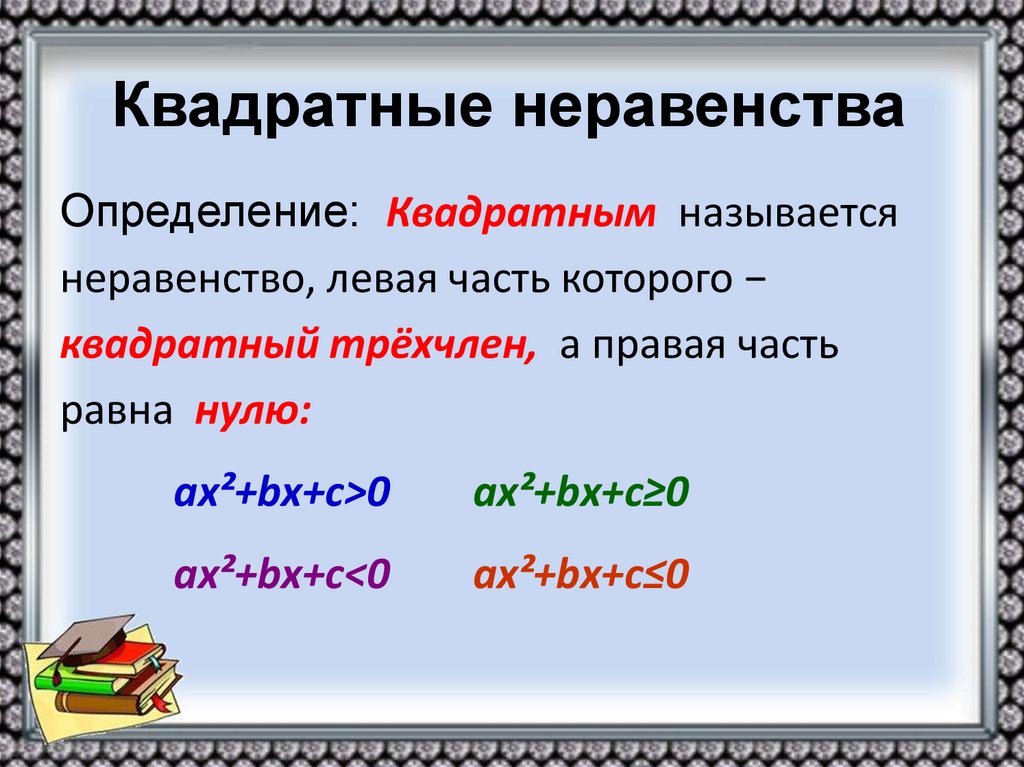 Квадратные неравенства