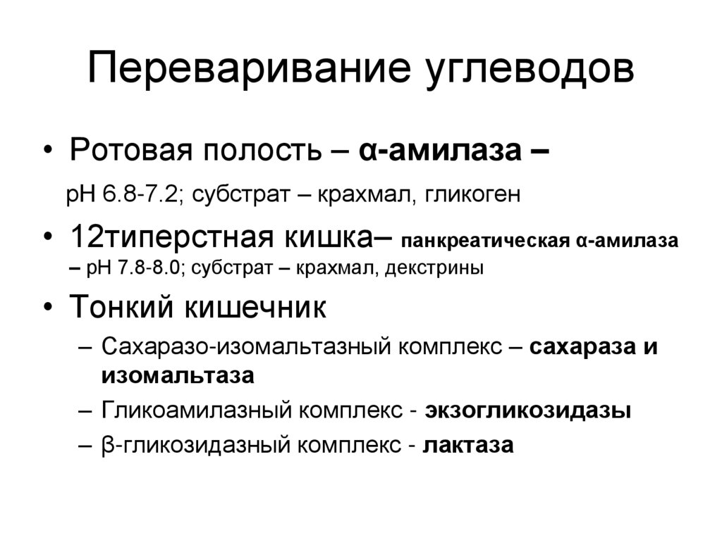 Переваривание углеводов