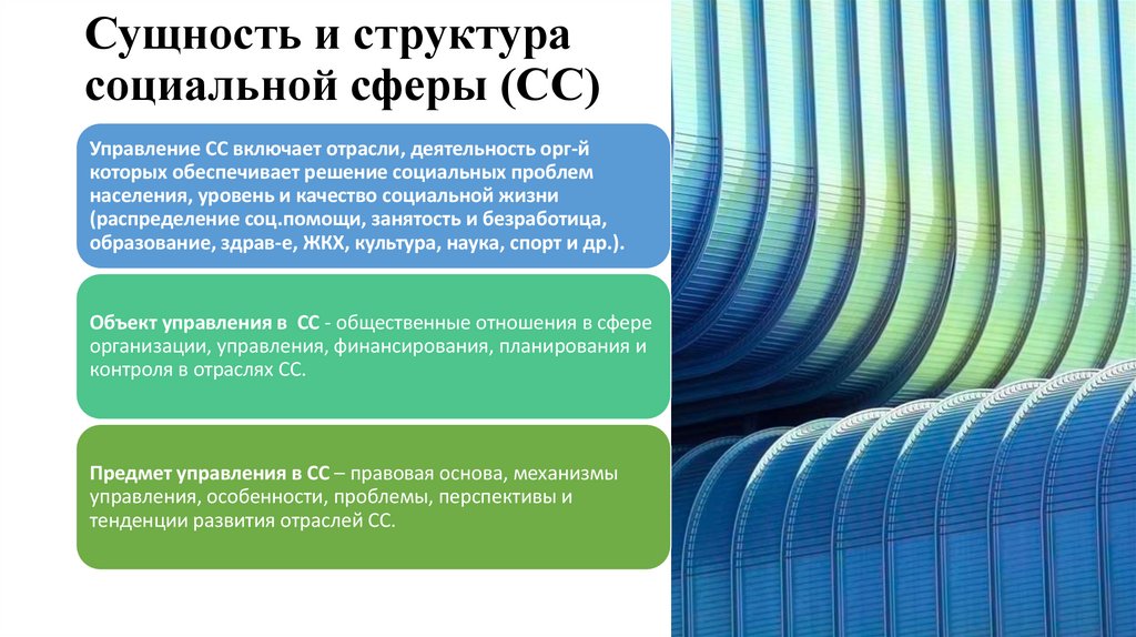 Сущность и структура социальной сферы (СС)