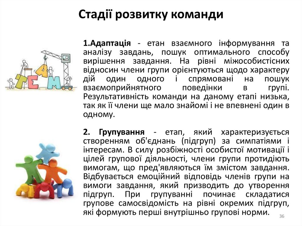 Стадії розвитку команди