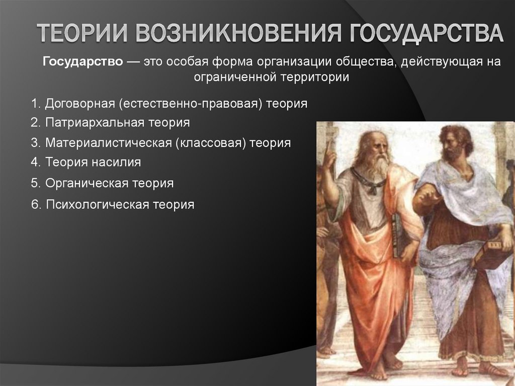 Теории возникновения государства