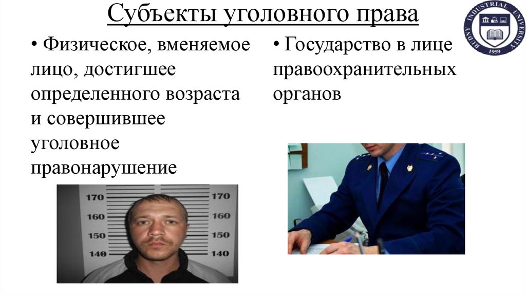Субъекты уголовного права
