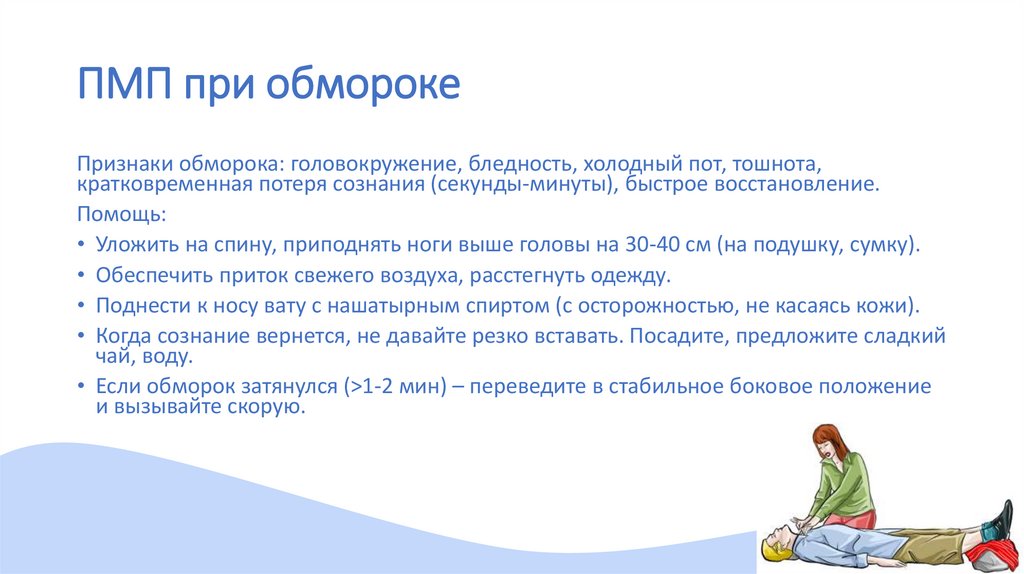 ПМП при обмороке