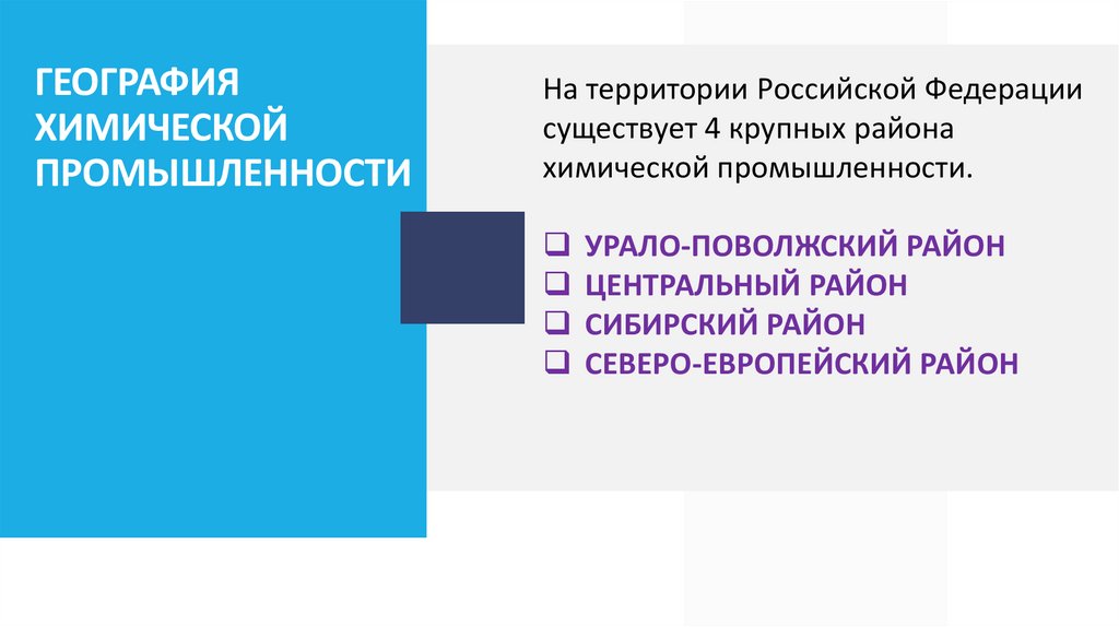География химической промышленности