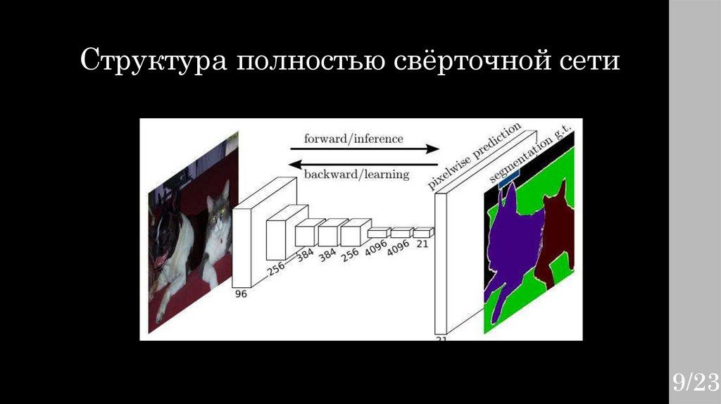 Структура полностью свёрточной сети