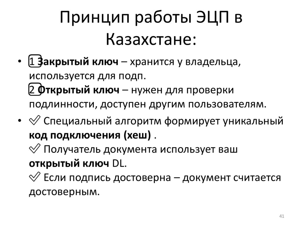 Принцип работы ЭЦП в Казахстане: