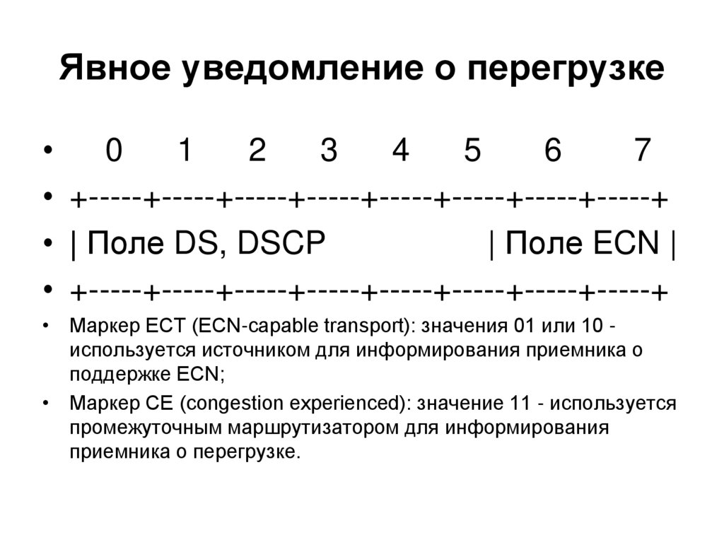 Явное уведомление о перегрузке