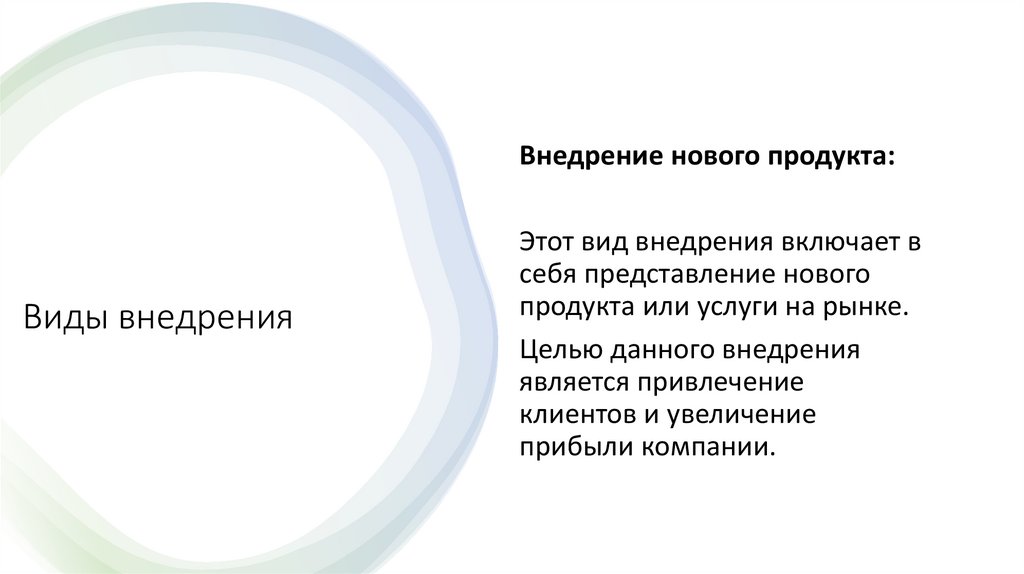 Виды внедрения