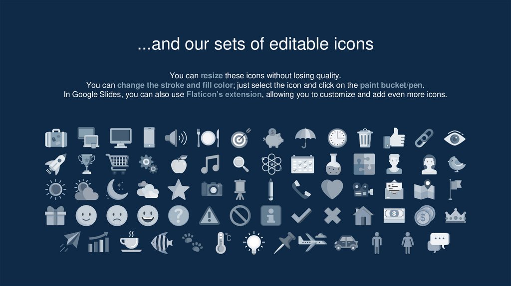 ...and our sets of editable icons