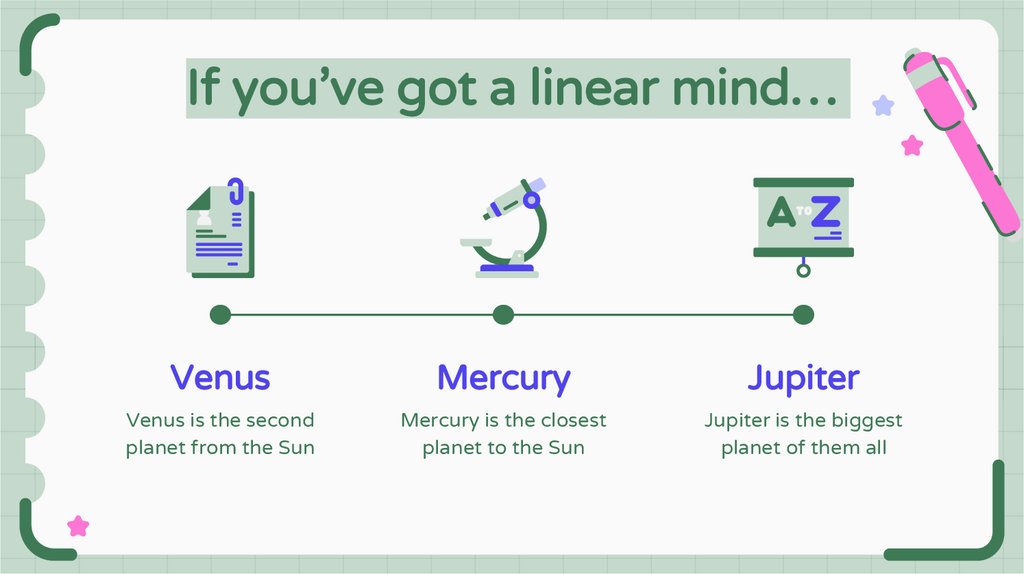 If you’ve got a linear mind…