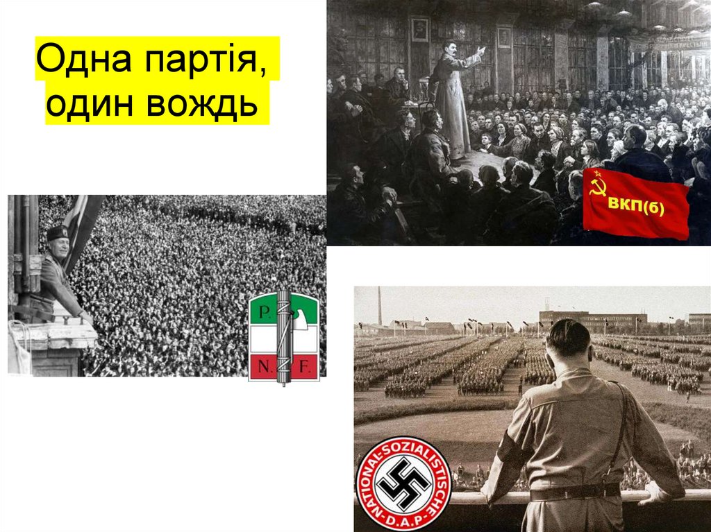 Одна партія, один вождь