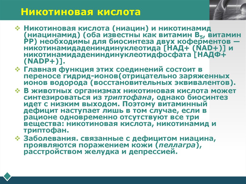 Никотиновая кислота