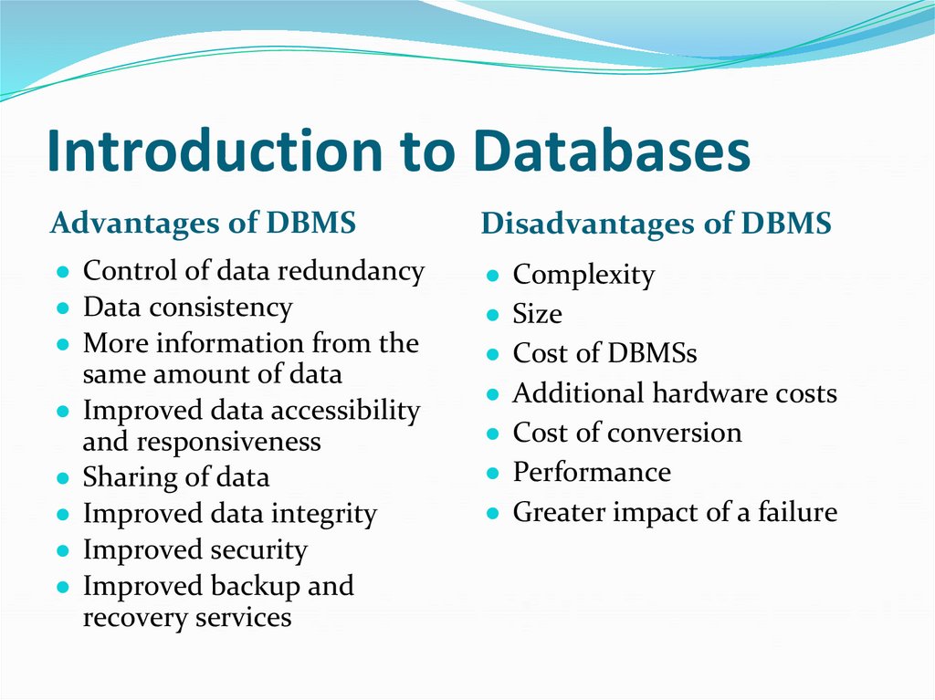 Introduction to Databases