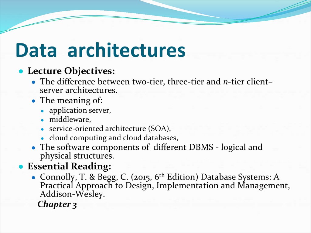 Data architectures