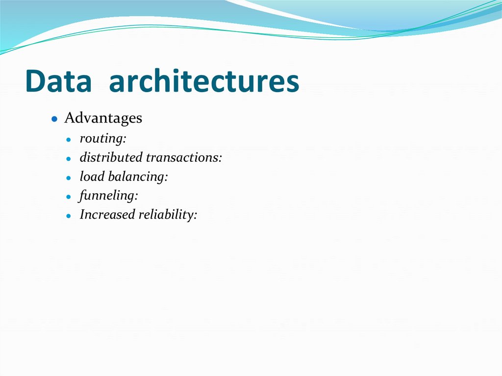 Data architectures