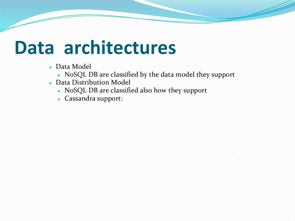 Data architectures