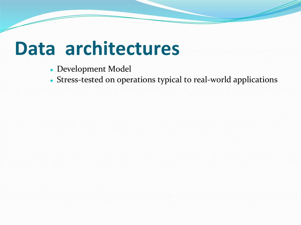 Data architectures