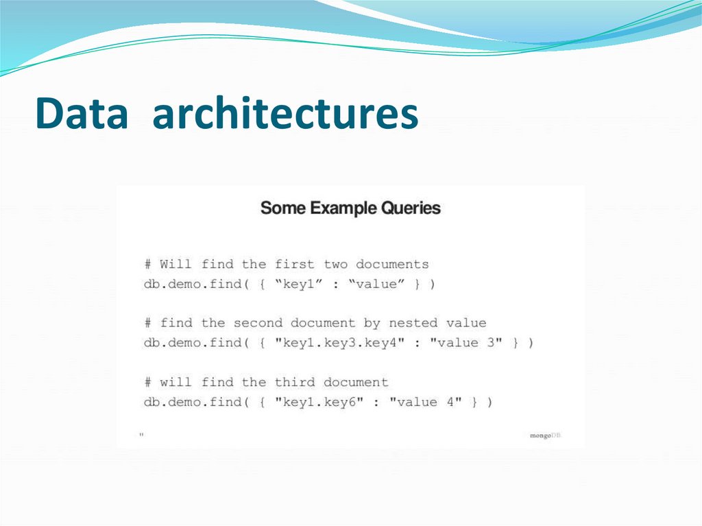 Data architectures