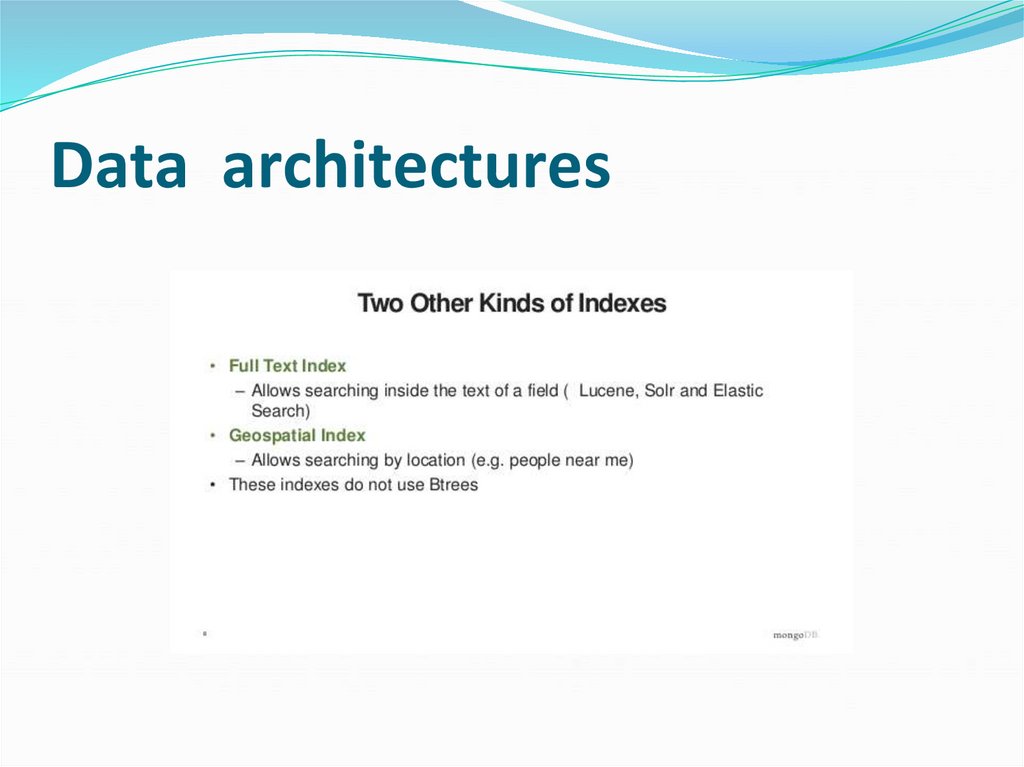Data architectures