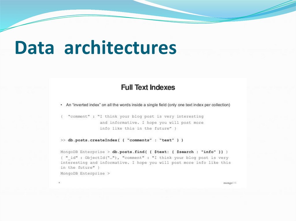Data architectures