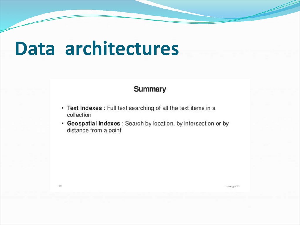 Data architectures