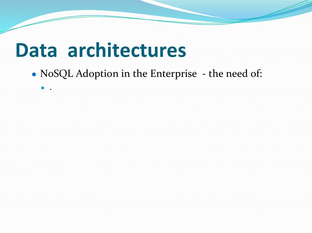 Data architectures