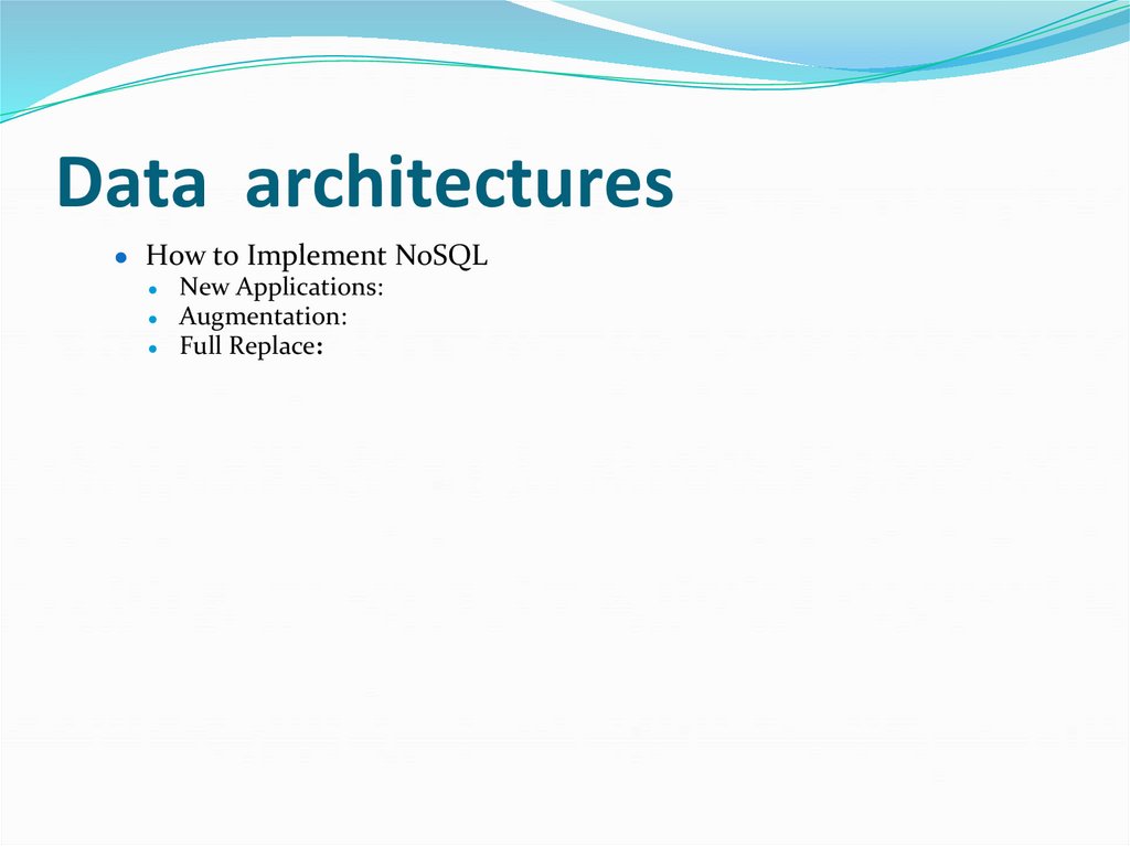 Data architectures