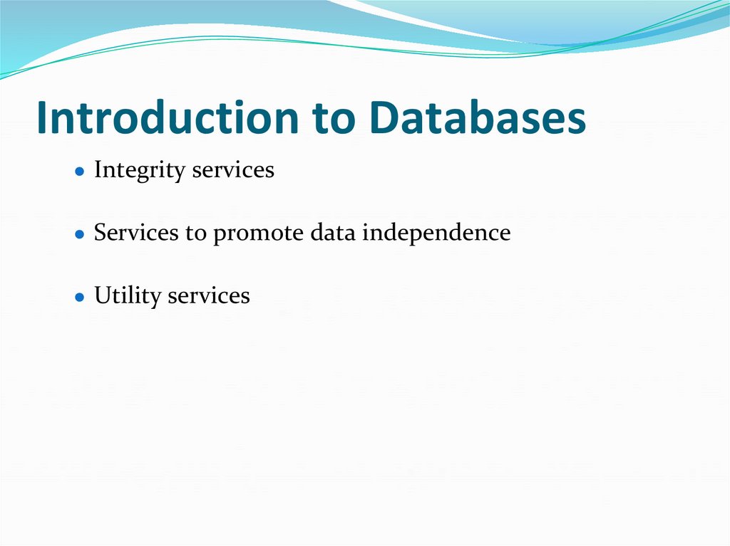 Introduction to Databases