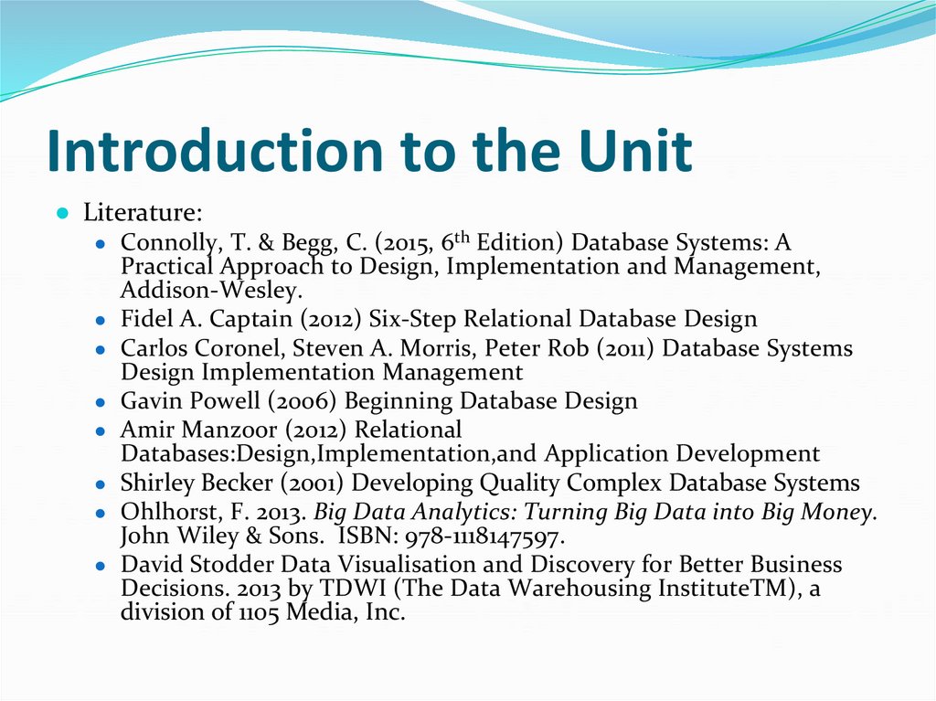 Introduction to the Unit