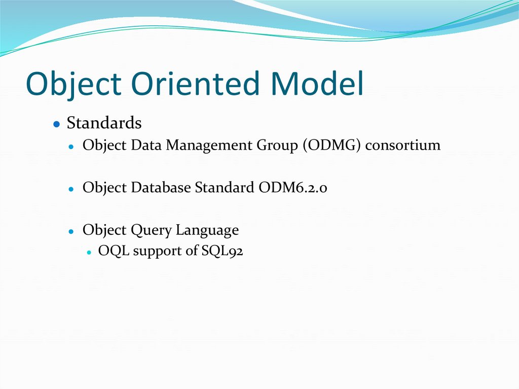 Object Oriented Model