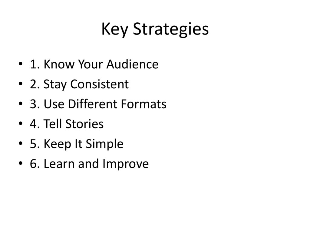 Key Strategies