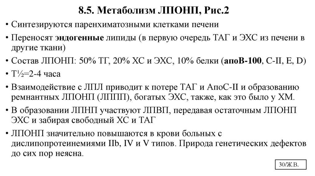 8.5. Метаболизм ЛПОНП, Рис.2