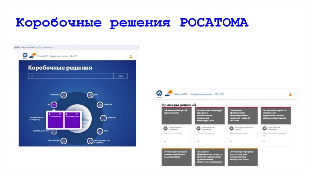 Коробочные решения РОСАТОМА