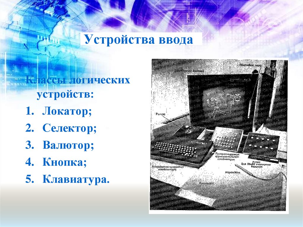 Устройства ввода