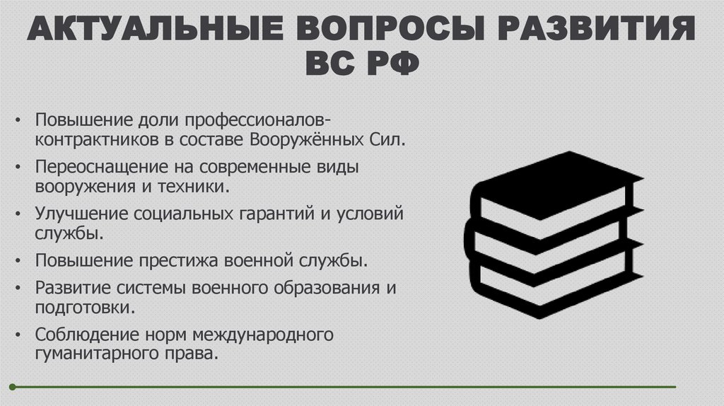 АКТУАЛЬНЫЕ ВОПРОСЫ РАЗВИТИЯ ВС РФ