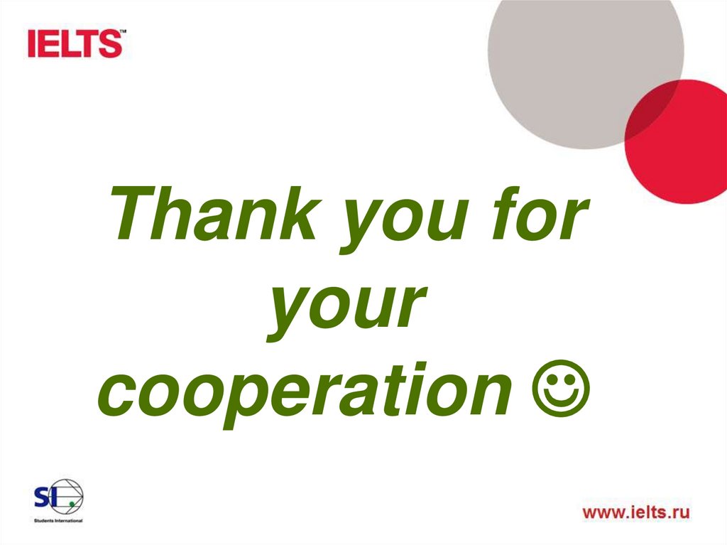 Thank you for your cooperation 
