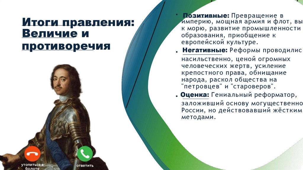 Итоги правления: