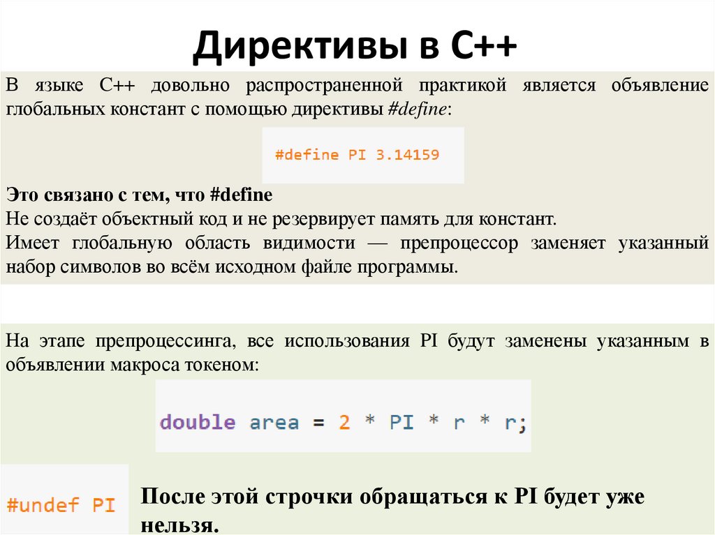 Директивы в С++