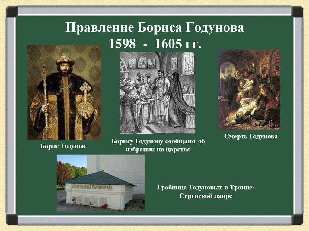 Правление Бориса Годунова 1598 - 1605 гг.