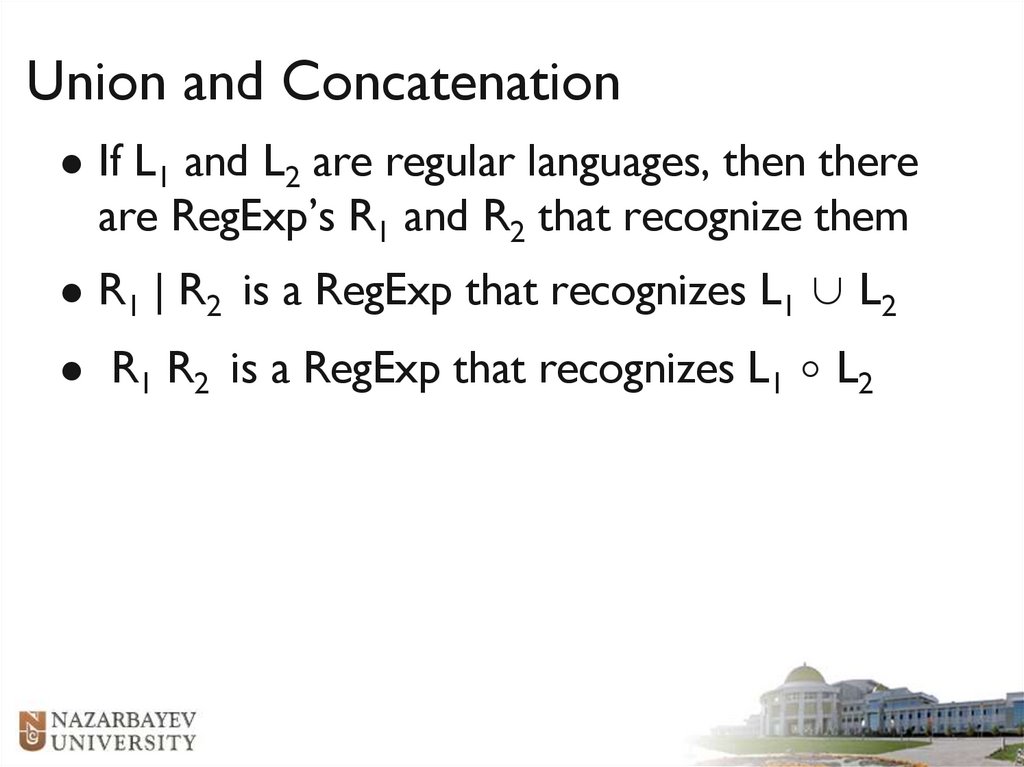 Union and Concatenation