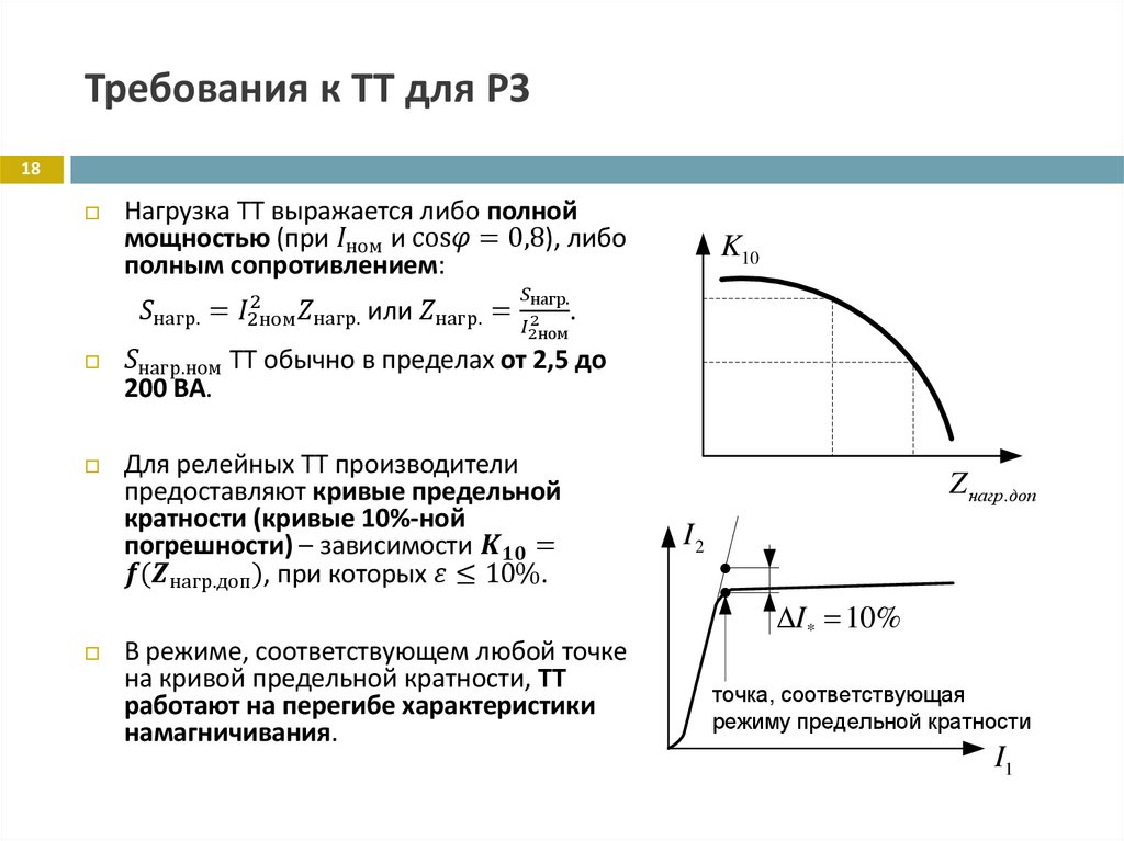 Требования к ТТ для РЗ