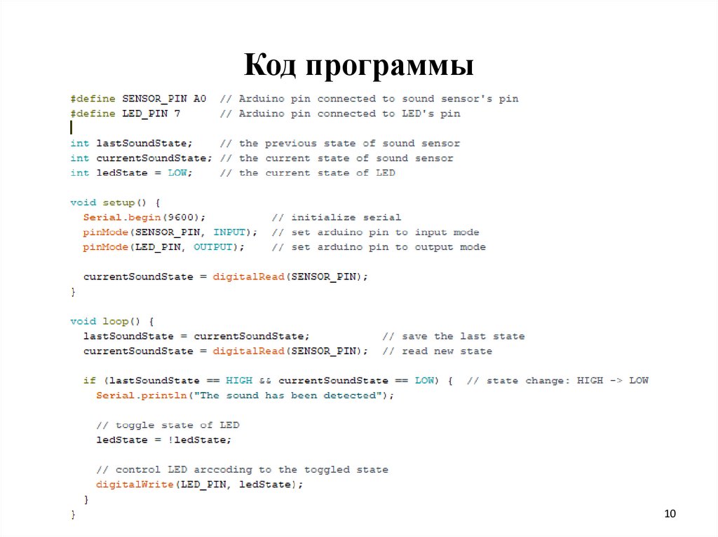 Код программы